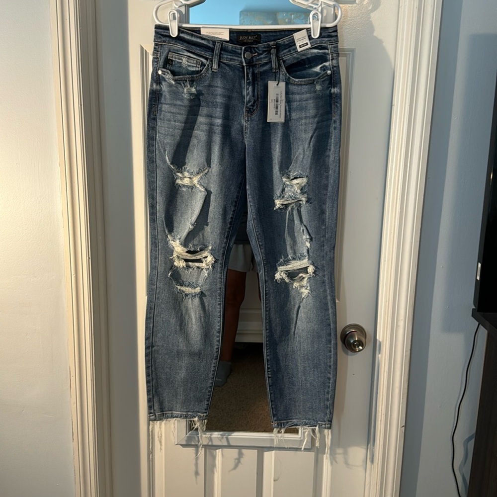 Judy Blue boyfriend mid rise size 7 jeans NWT